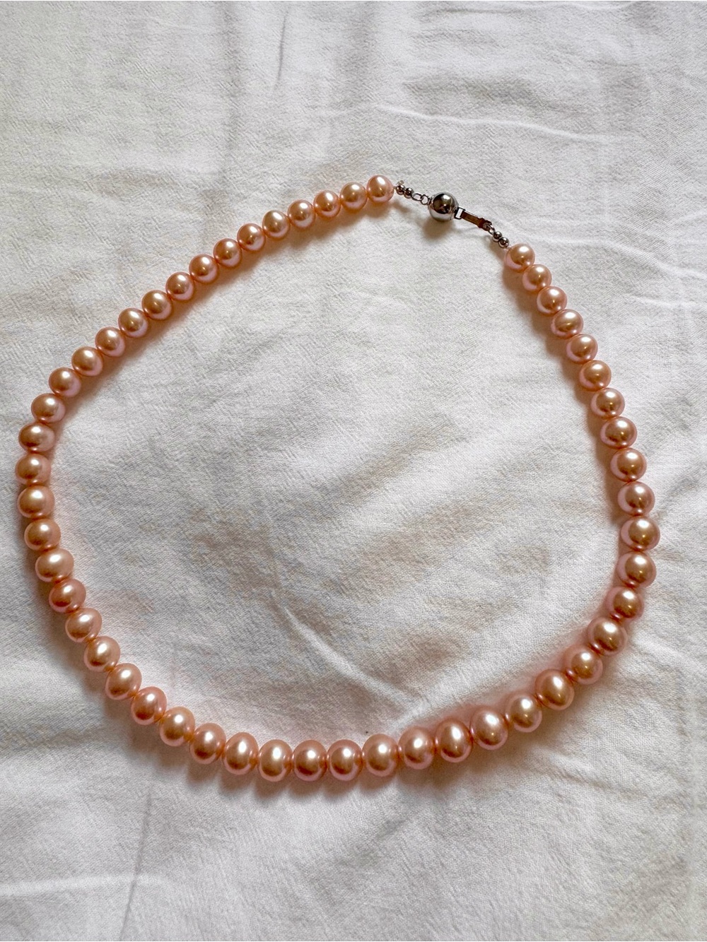 Elegant Pink Freshwater Pearl Necklace - Classic Strand for Women